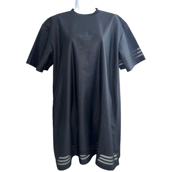 ADIDAS Originals Woman Tee Dress Oversized Color Black Size S. - Picture 1 of 7